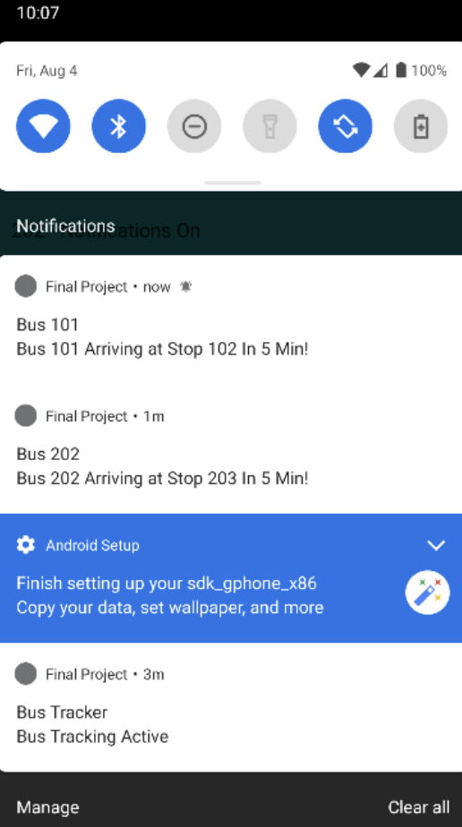 Bus Notifications